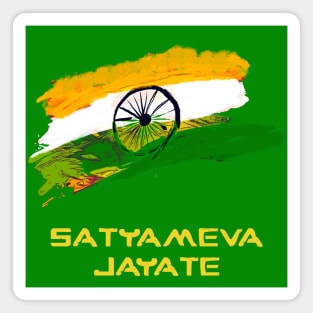 Satyameva Jayate Indian Flag Magnet